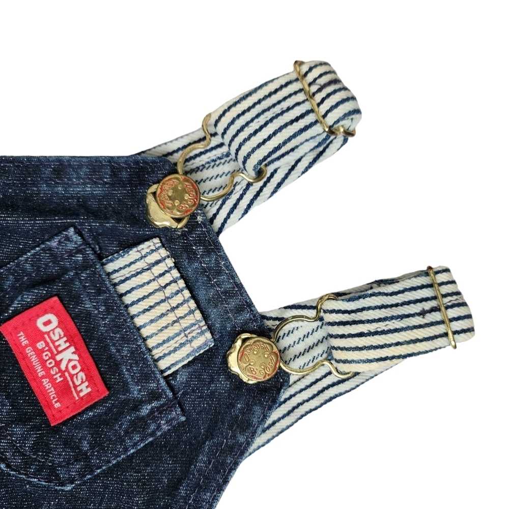 OSHKOSH B'GOSH x VINTAGE Vestback made in USA denim overalls Union Made 12M - Picture 11 of 11